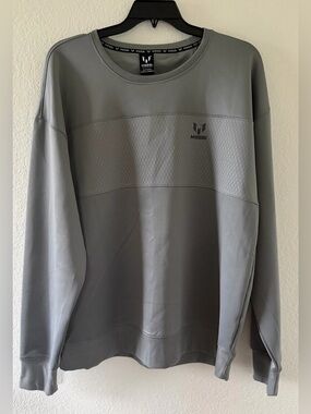 Messi Grey Athletic Crewneck Sweatshirt Size-XL